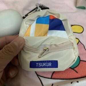 Mini Backpack Earbud Pouch | Soft Zipper Case